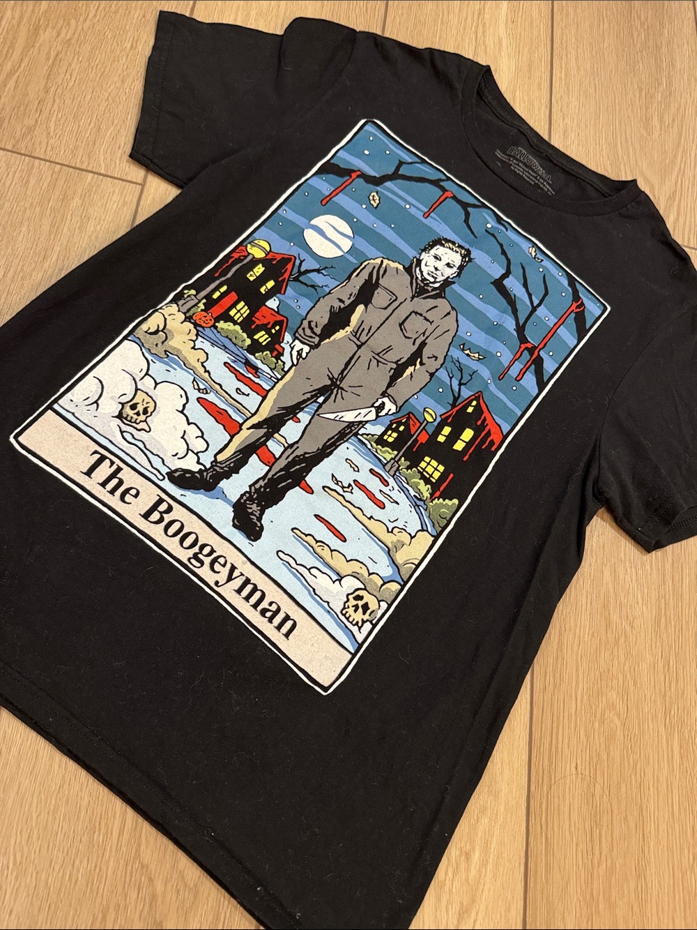 John Carpenters Halloween The Boogeyman Graphic T-Shirt sz M Spooky Dark